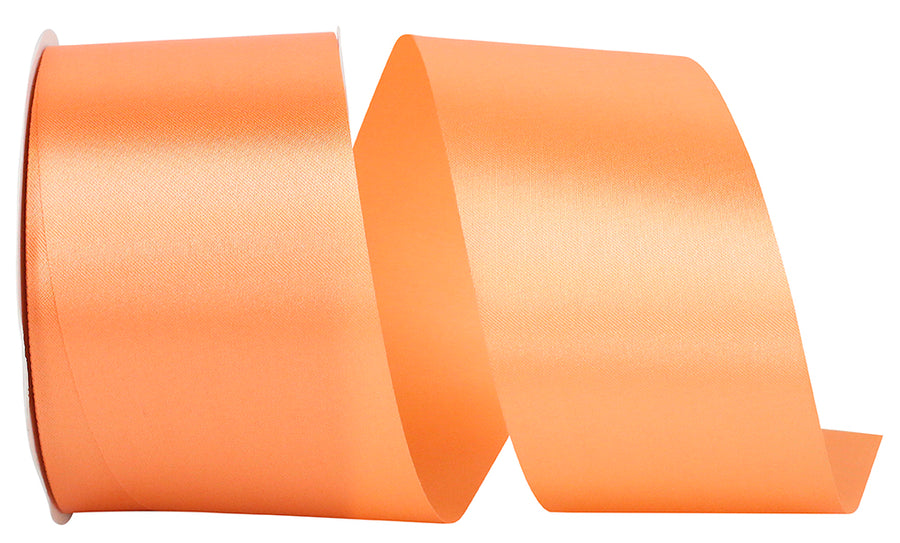 Peach 2-1 2 Inch Single Face Satin Allure Sfs Cooler Ribbon for Wreaths & Bows