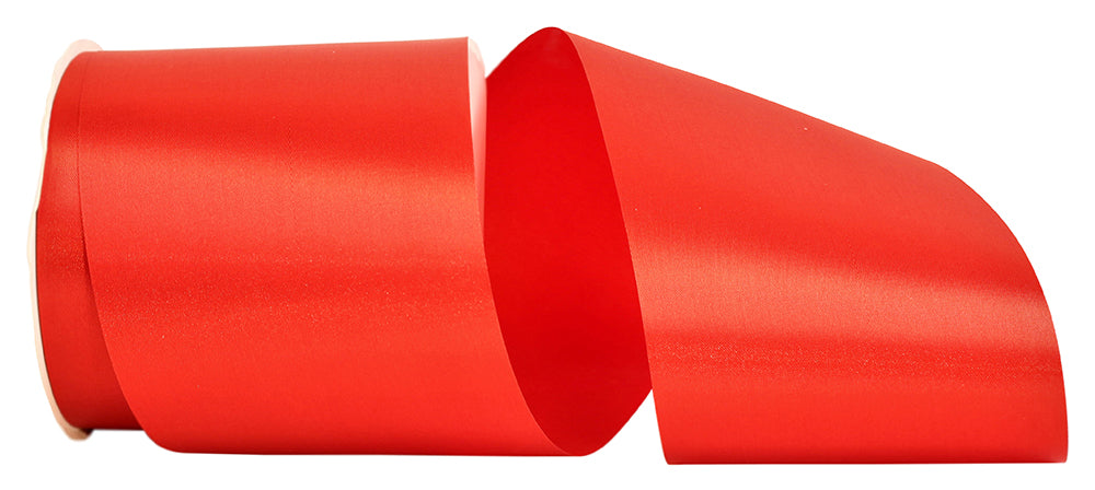 Red 4 Inch Single Face Satin Allure Sfs Cooler Ribbon for Wreaths & Bows