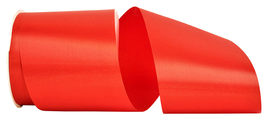 Red 4 Inch Single Face Satin Allure Sfs Cooler Ribbon for Wreaths & Bows