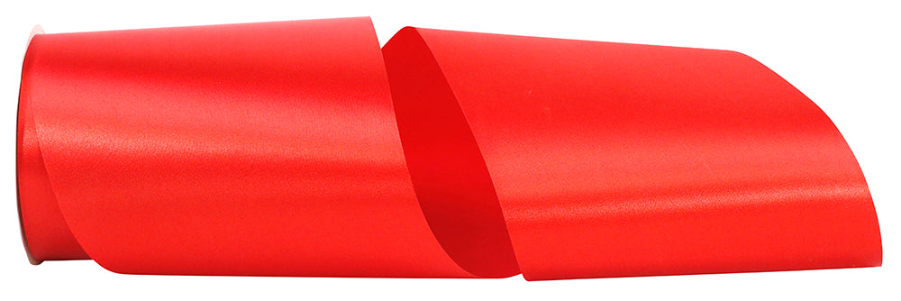Red 6 Inch Single Face Satin Allure Sfs Cooler Ribbon for Wreaths & Bows