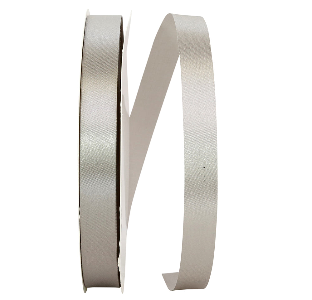 Silver 5 8 Inch Single Face Satin Allure Sfs Cooler Ribbon for Wreaths & Bows