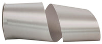 Silver 4 Inch Single Face Satin Allure Sfs Cooler Ribbon for Wreaths & Bows