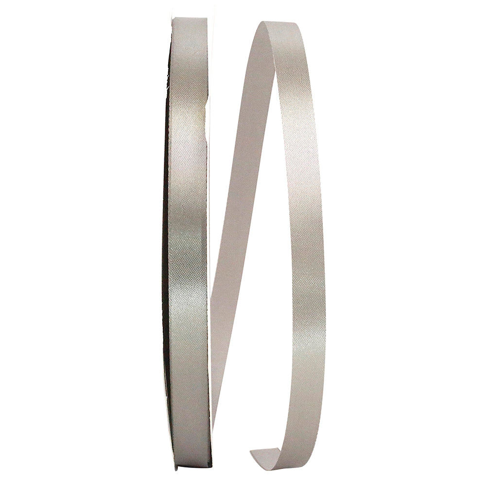 Silver 3 8 Inch Single Face Satin Allure Sfs Cooler Ribbon for Wreaths & Bows