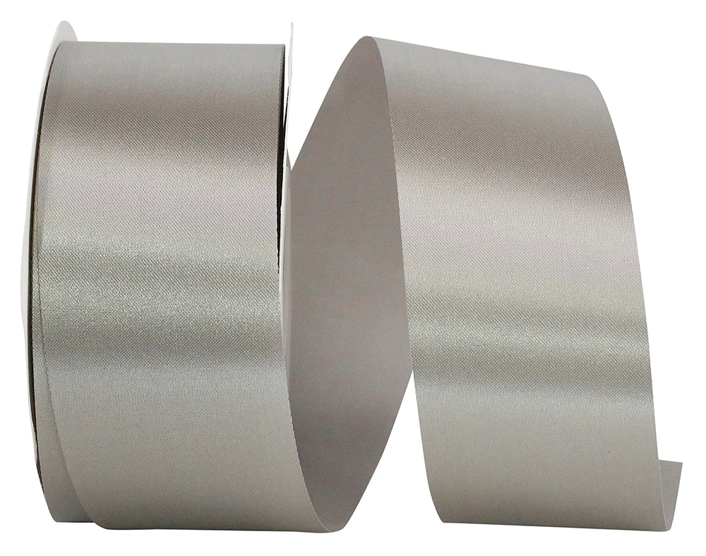 Silver 1-7 8 Inch Single Face Satin Allure Sfs Cooler Ribbon for Wreaths & Bows