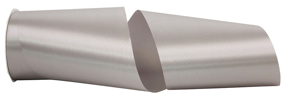 Silver 6 Inch Single Face Satin Allure Sfs Cooler Ribbon for Wreaths & Bows