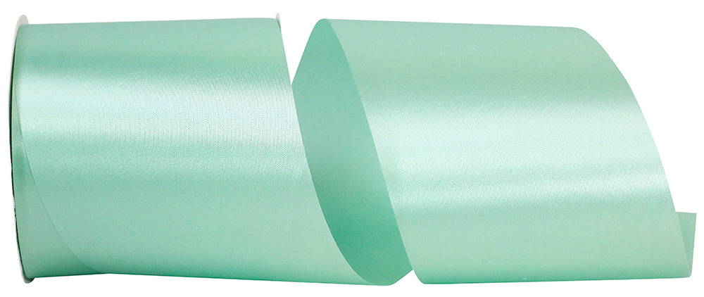 Aqua Satin Ribbon 4 Inch for Wreaths and Bows
