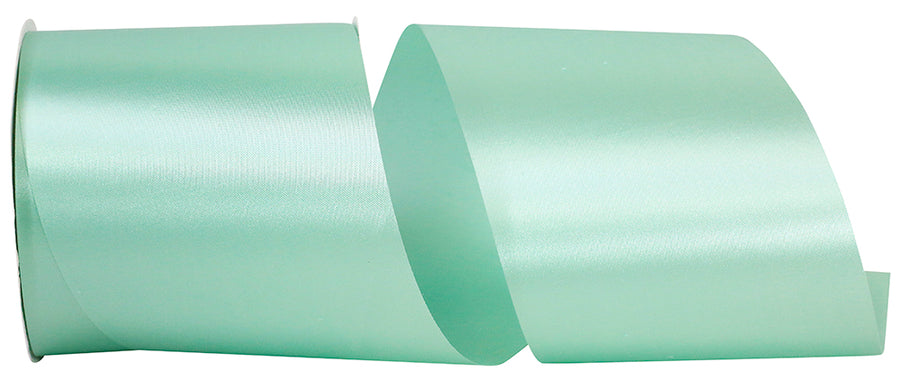 Aqua Satin Ribbon 4 Inch for Wreaths and Bows