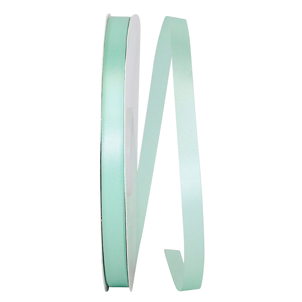 Aqua Satin Allure 3/8 Inch Ribbon for Wreaths and Bows