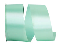 Aqua Satin Cooler Ribbon 1-7/8 Inch for Wreaths and Bows