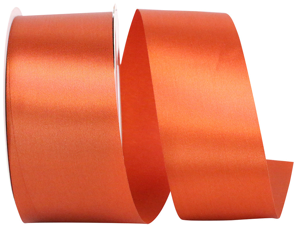 Copper 1-7 8 Inch Single Face Satin Allure Sfs Cooler Ribbon for Wreaths & Bows