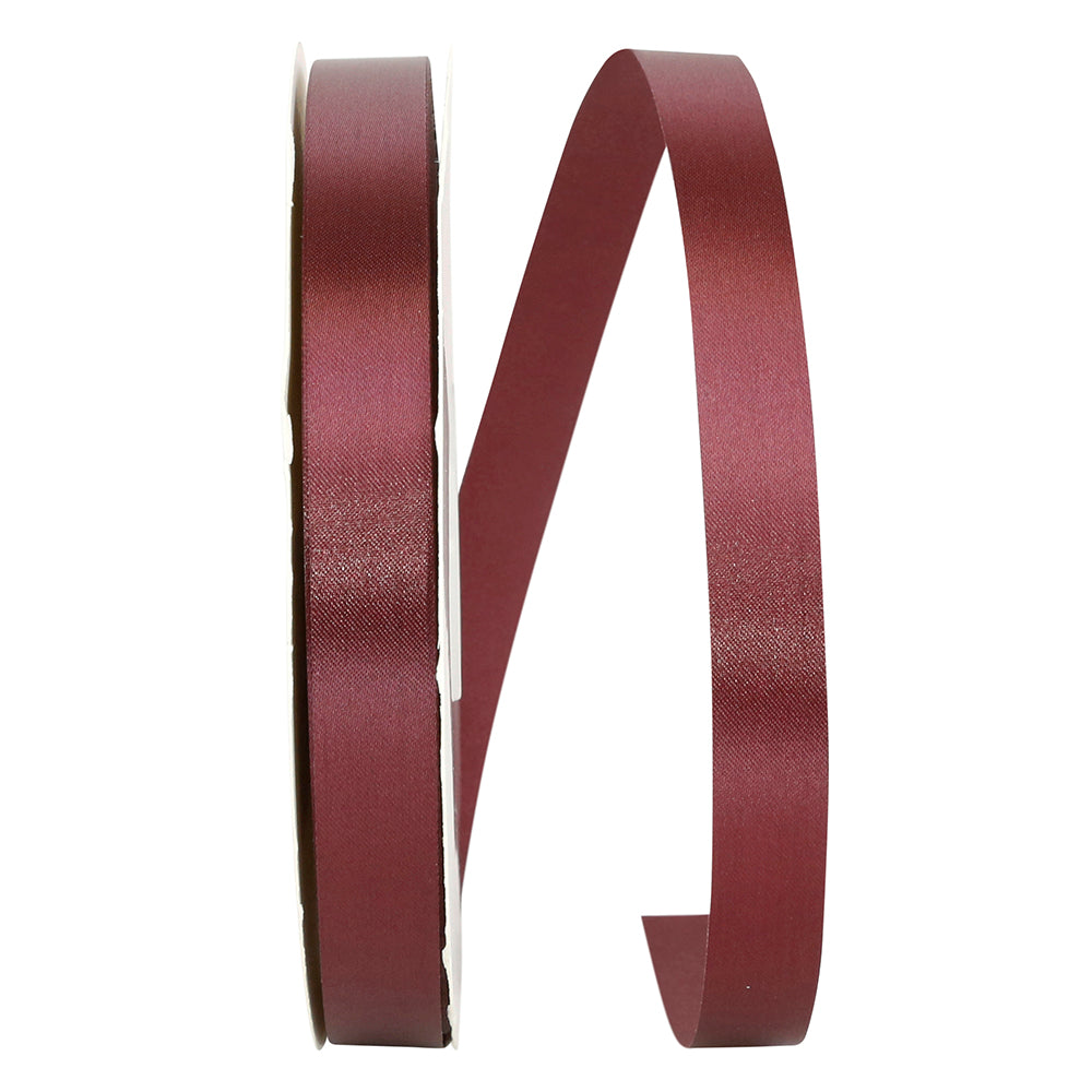 Burgundy Satin Ribbon 5/8 Inch for Wreaths and Bows