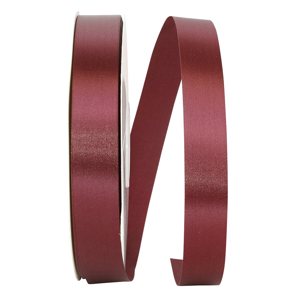 Burgundy 7/8 Inch Satin Ribbon for Wreaths and Bows