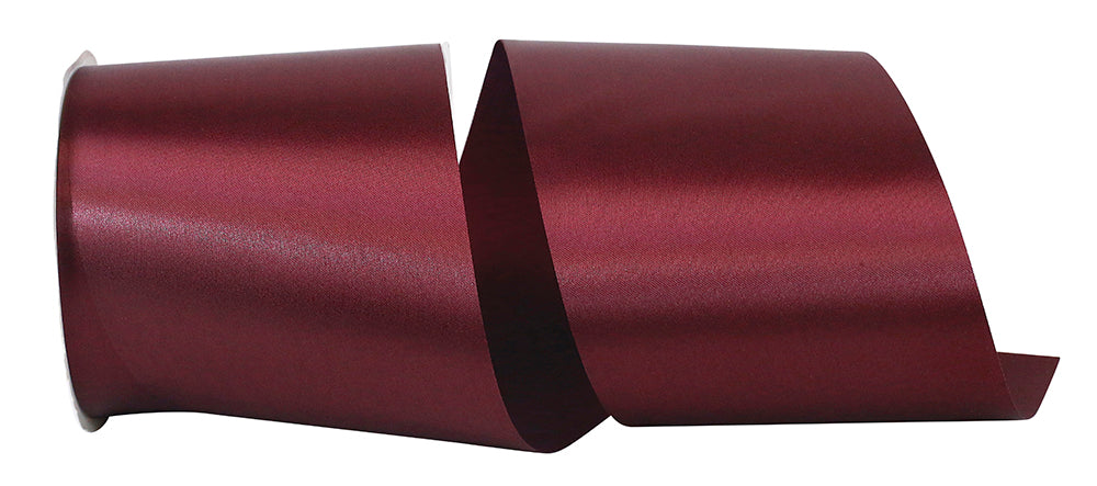 Burgundy Satin Ribbon 4 Inch for Wreaths and Bows