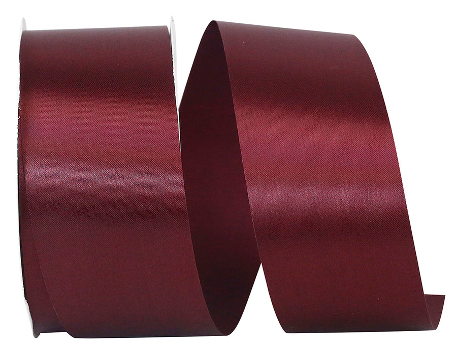 Burgundy Satin Ribbon 1-7/8 Inch for Wreaths and Bows