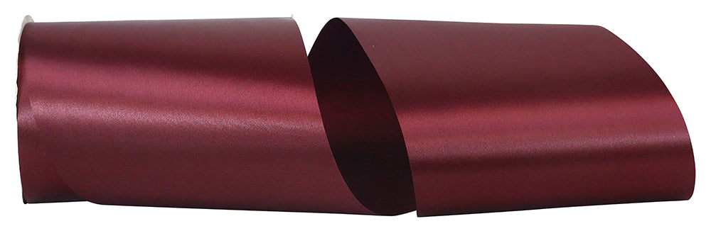 Burgundy Satin Ribbon 6 Inch for Wreaths and Bows