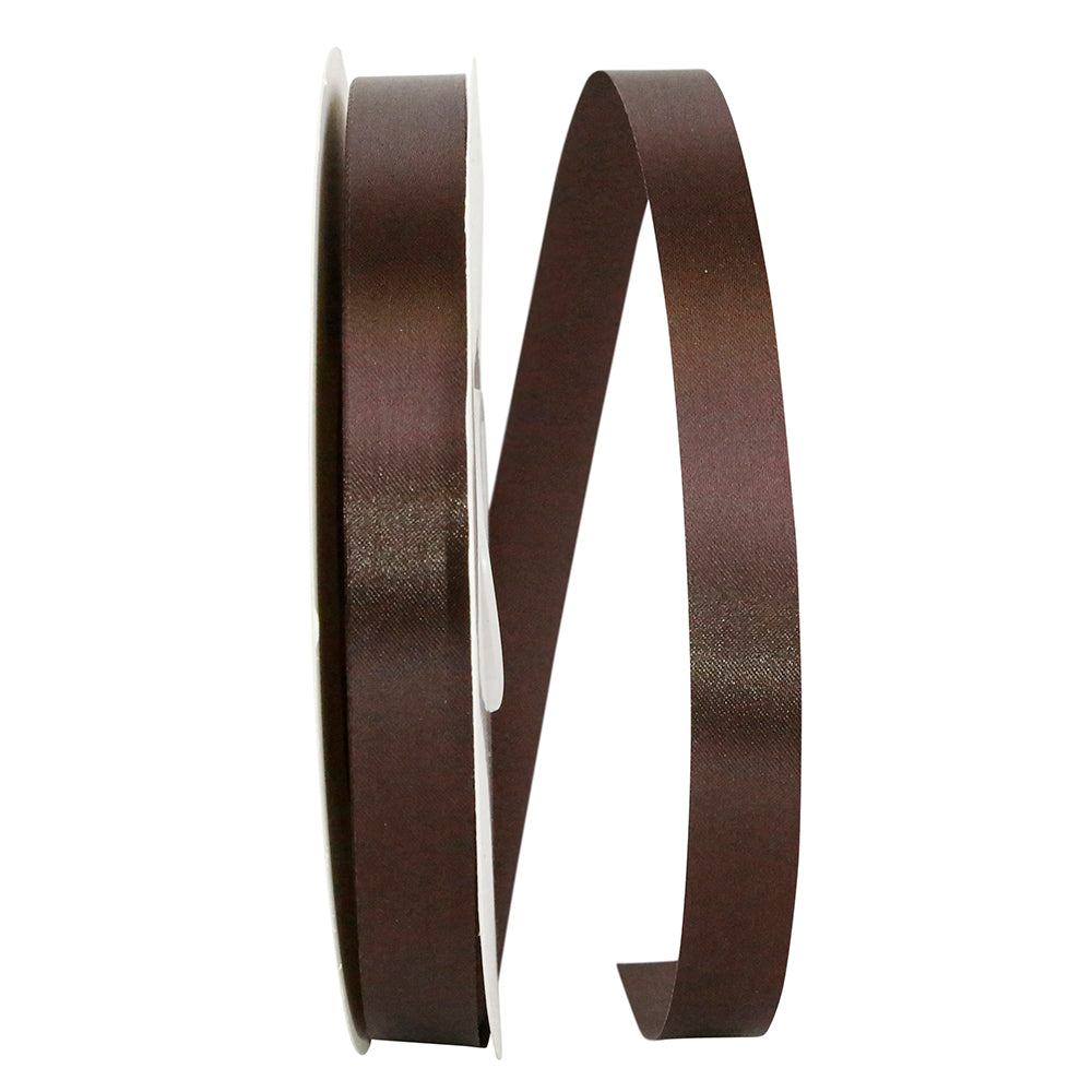 Brown 5 8 Inch Single Face Satin Allure Sfs Cooler Ribbon for Wreaths & Bows