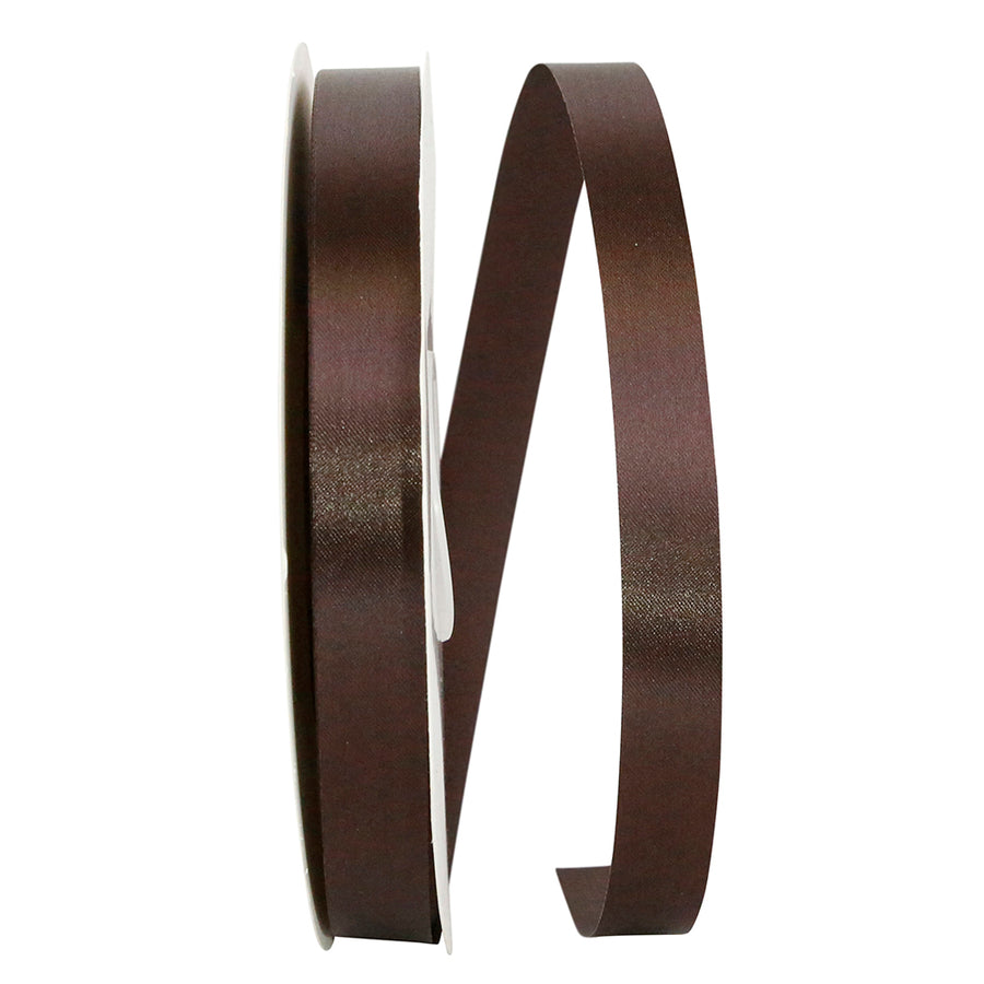 Brown 5 8 Inch Single Face Satin Allure Sfs Cooler Ribbon for Wreaths & Bows