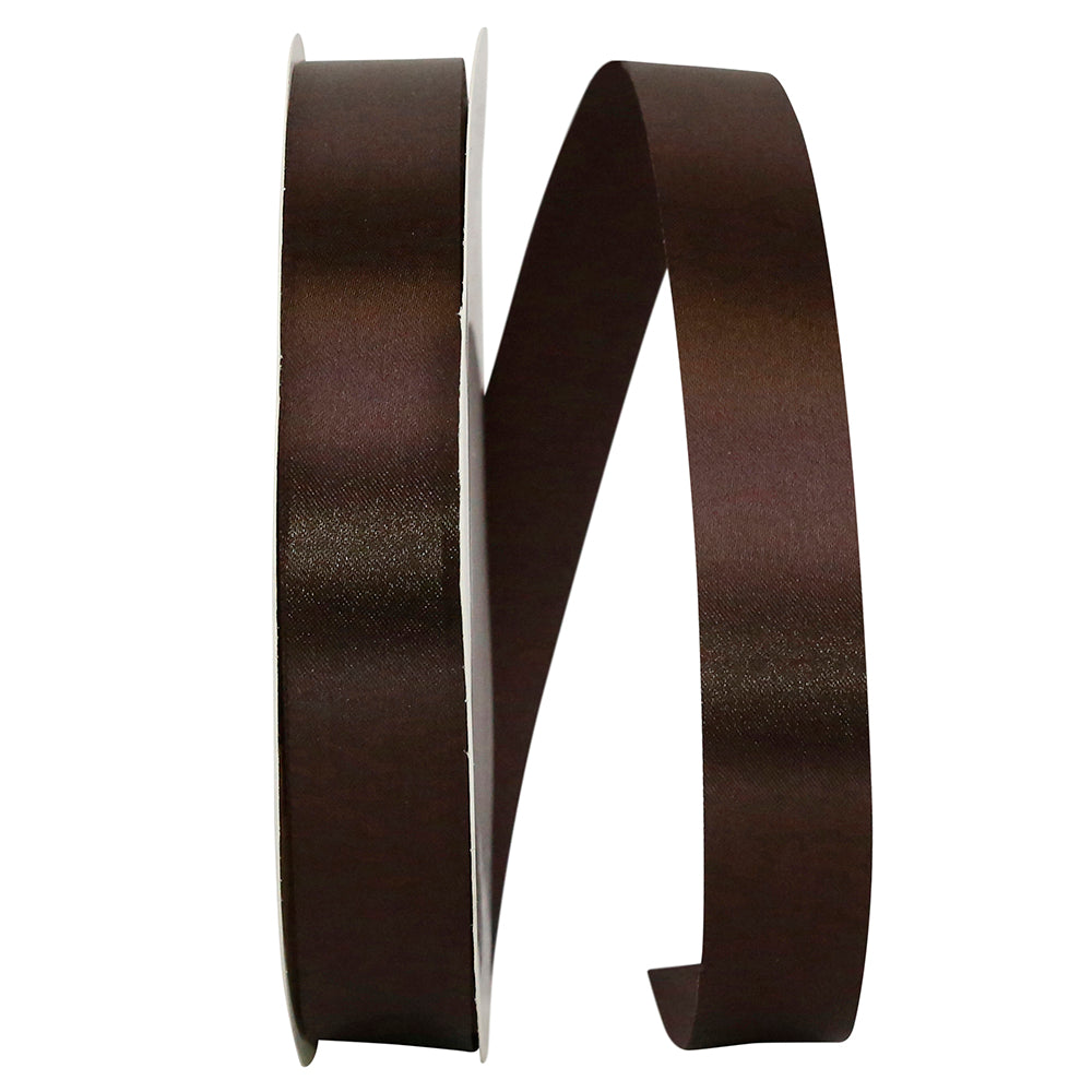 Brown 7 8 Inch Single Face Satin Allure Sfs Cooler Ribbon for Wreaths & Bows