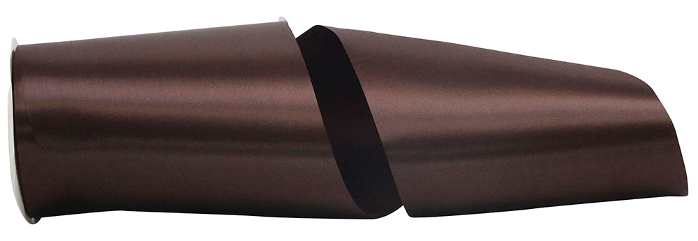 Brown 6 Inch Single Face Satin Allure Sfs Cooler Ribbon for Wreaths & Bows