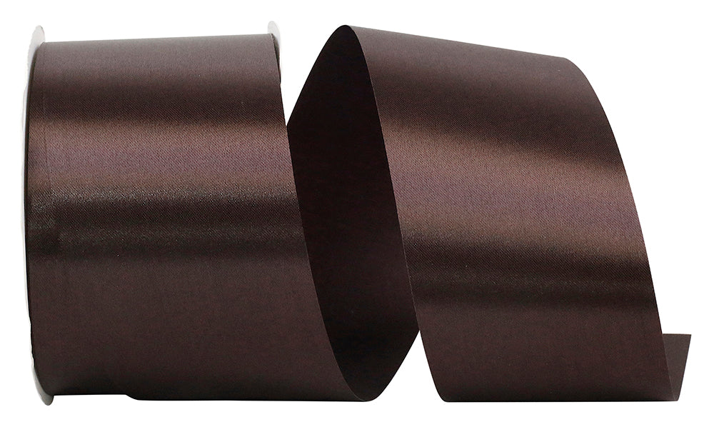 Brown 2-1 2 Inch Single Face Satin Allure Sfs Cooler Ribbon for Wreaths & Bows