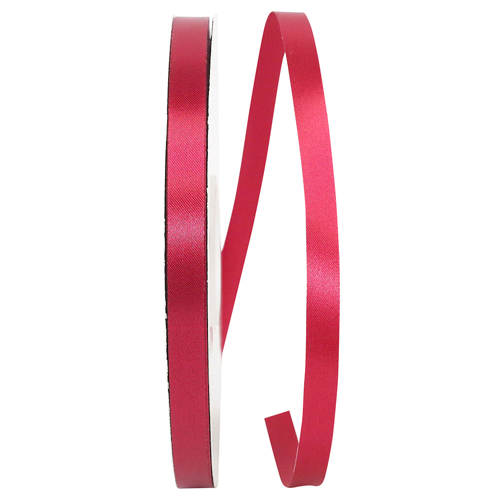 Wine Satin Ribbon 3/8 Inch for Wreaths and Bows