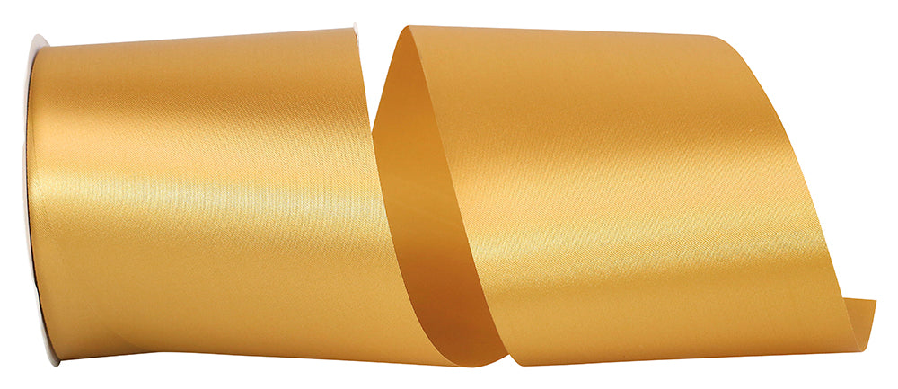 Golden 4 Inch Single Face Satin Allure Sfs Cooler Ribbon for Wreaths & Bows