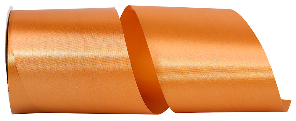 Burnt 4 Inch Single Face Satin Allure Sfs Cooler Ribbon for Wreaths & Bows