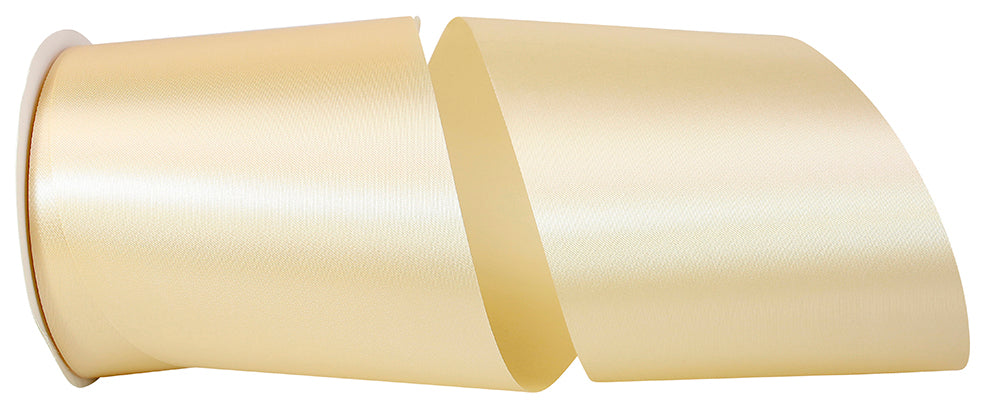 Cream 4 Inch Single Face Satin Allure Sfs Cooler Ribbon for Wreaths & Bows