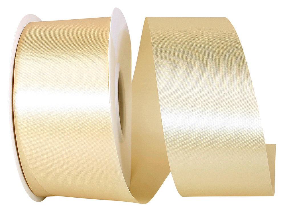 Cream 1-7 8 Inch Single Face Satin Allure Sfs Cooler Ribbon for Wreaths & Bows