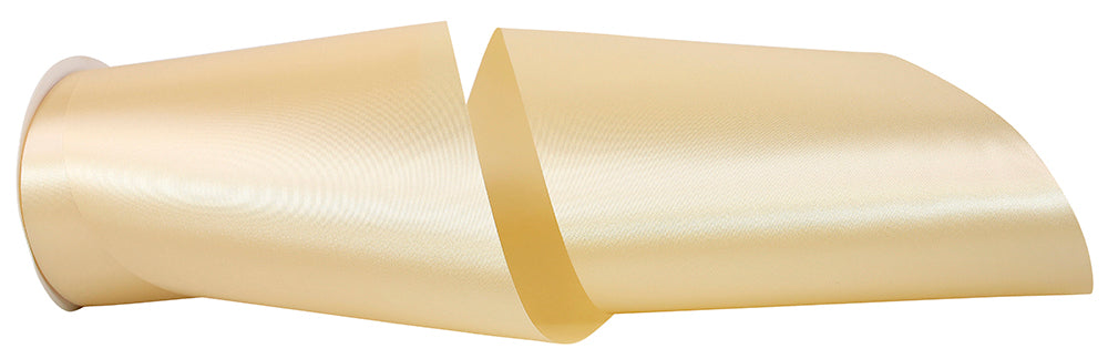 Cream 6 Inch Single Face Satin Allure Sfs Cooler Ribbon for Wreaths & Bows