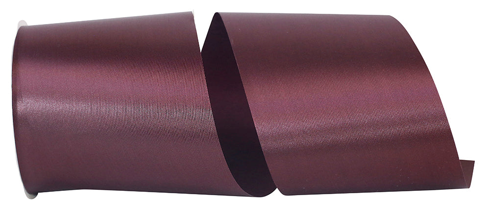 Raisin 4 Inch Single Face Satin Allure Sfs Cooler Ribbon for Wreaths & Bows