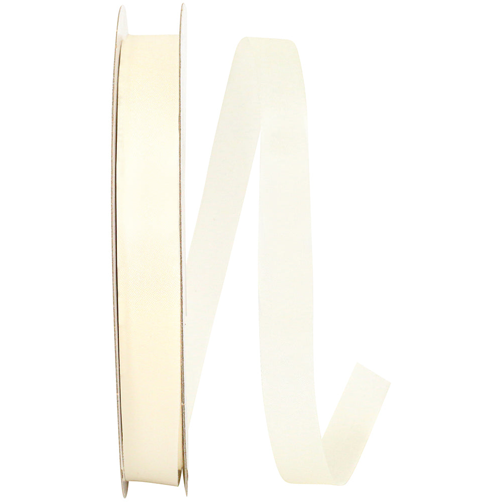 Ivory 5 8 Inch Single Face Satin Allure Sfs Cooler Ribbon for Wreaths & Bows