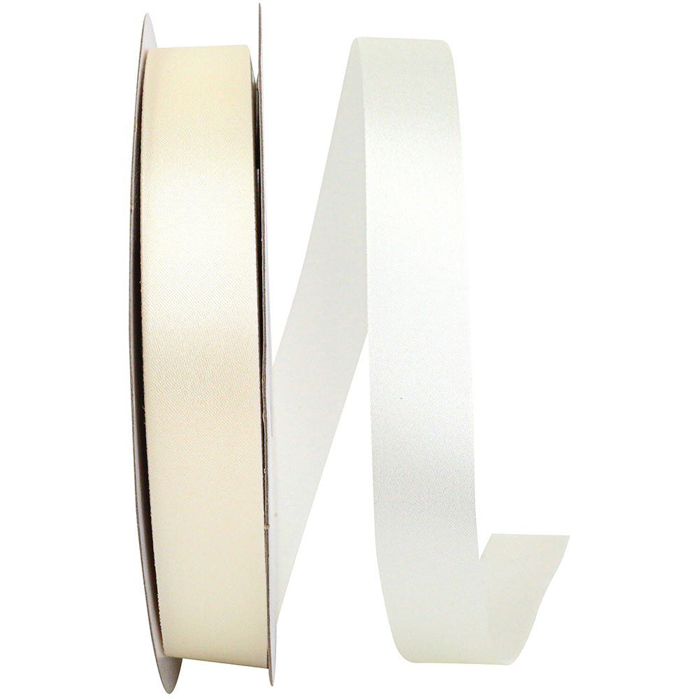 Ivory 7 8 Inch Single Face Satin Allure Sfs Cooler Ribbon for Wreaths & Bows