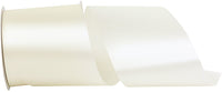 Ivory 4 Inch Single Face Satin Allure Sfs Cooler Ribbon for Wreaths & Bows