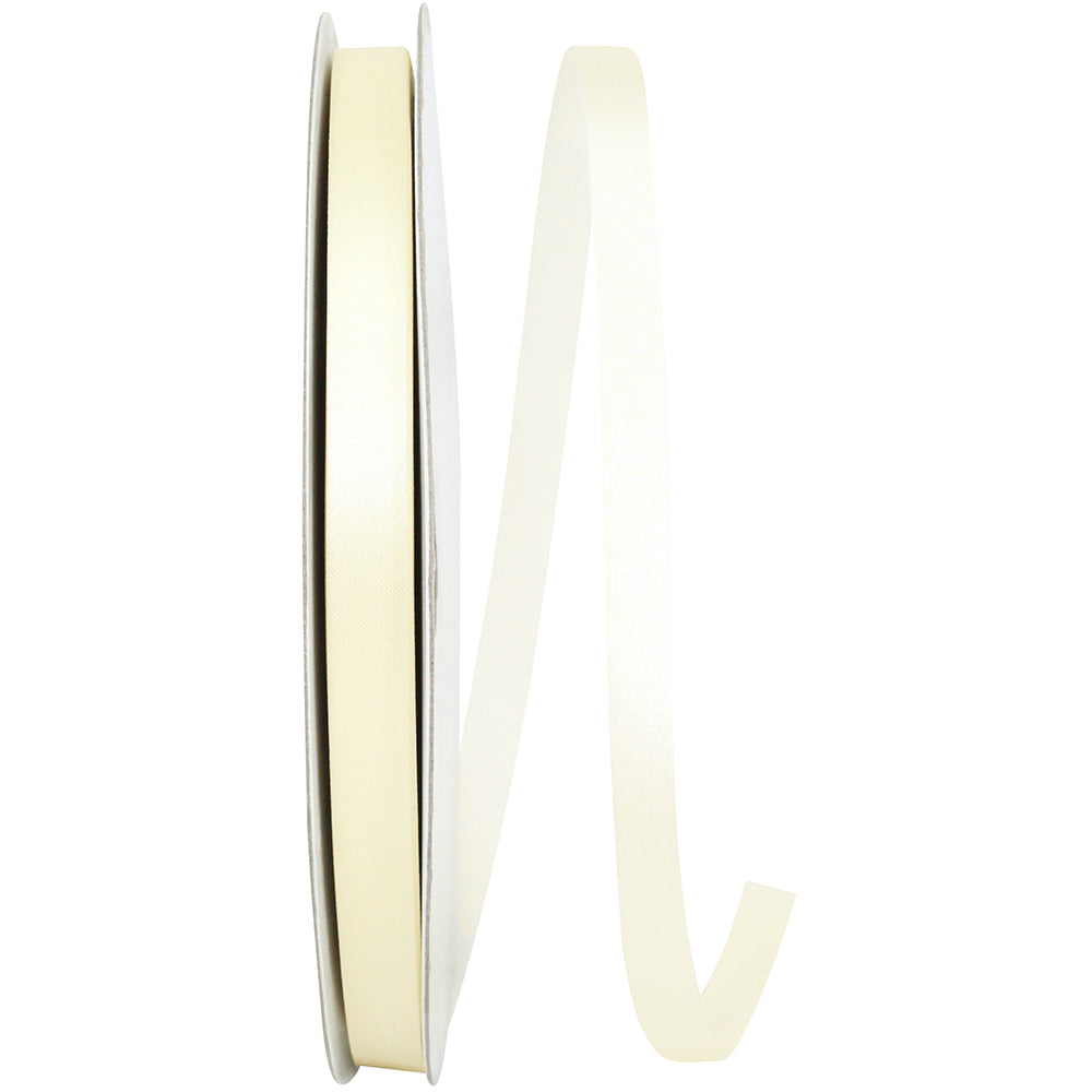 Ivory 3 8 Inch Single Face Satin Allure Sfs Cooler Ribbon for Wreaths & Bows