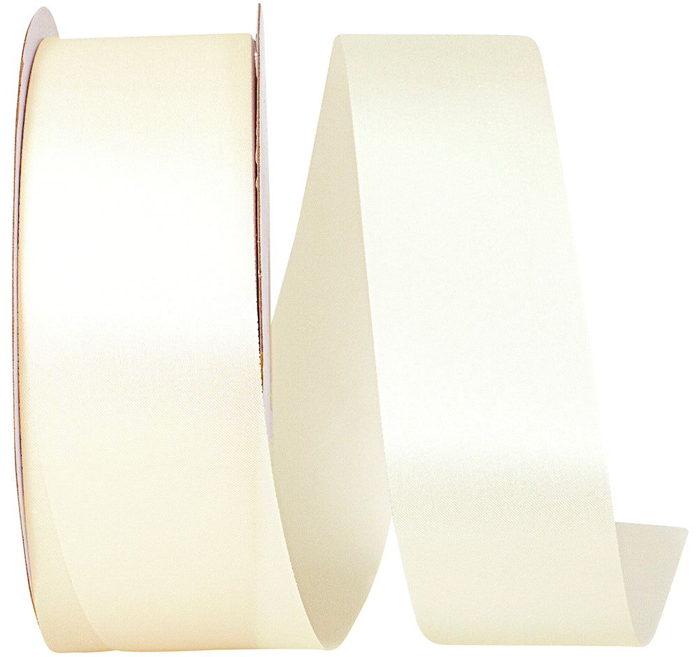 Ivory 1-7 8 Inch Single Face Satin Allure Sfs Cooler Ribbon for Wreaths & Bows