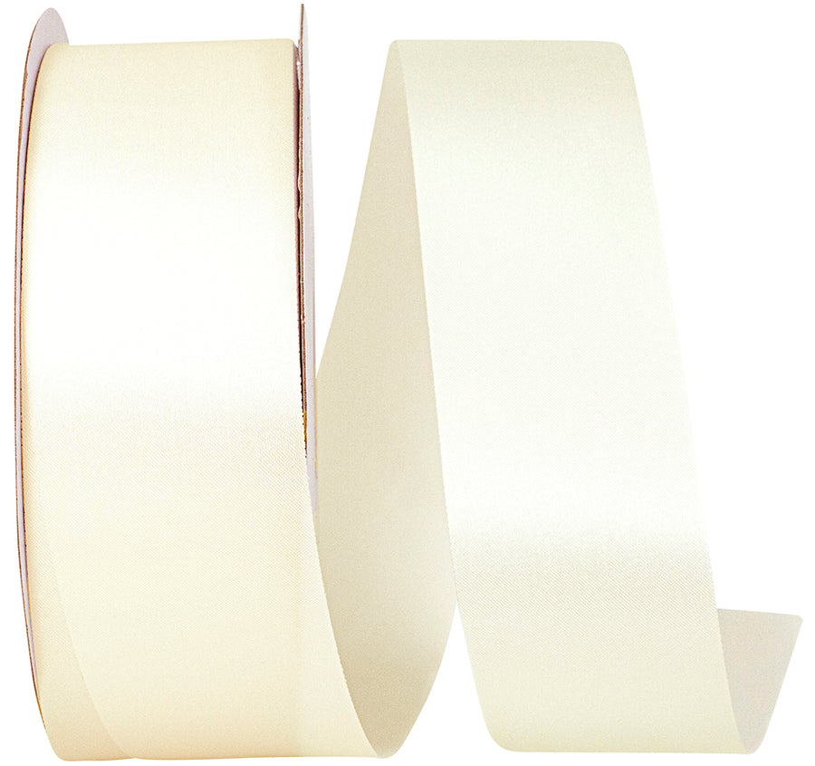 Ivory 1-7 8 Inch Single Face Satin Allure Sfs Cooler Ribbon for Wreaths & Bows