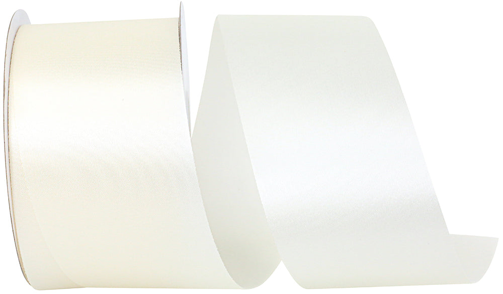 Ivory 2-1 2 Inch Single Face Satin Allure Sfs Cooler Ribbon for Wreaths & Bows