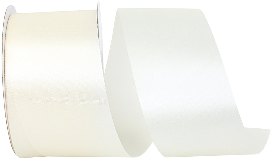 Ivory 2-1 2 Inch Single Face Satin Allure Sfs Cooler Ribbon for Wreaths & Bows