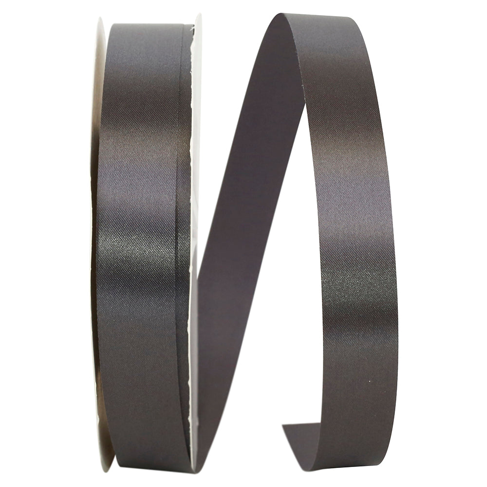 Gunmetal 7 8 Inch Single Face Satin Allure Sfs Cooler Ribbon for Wreaths & Bows