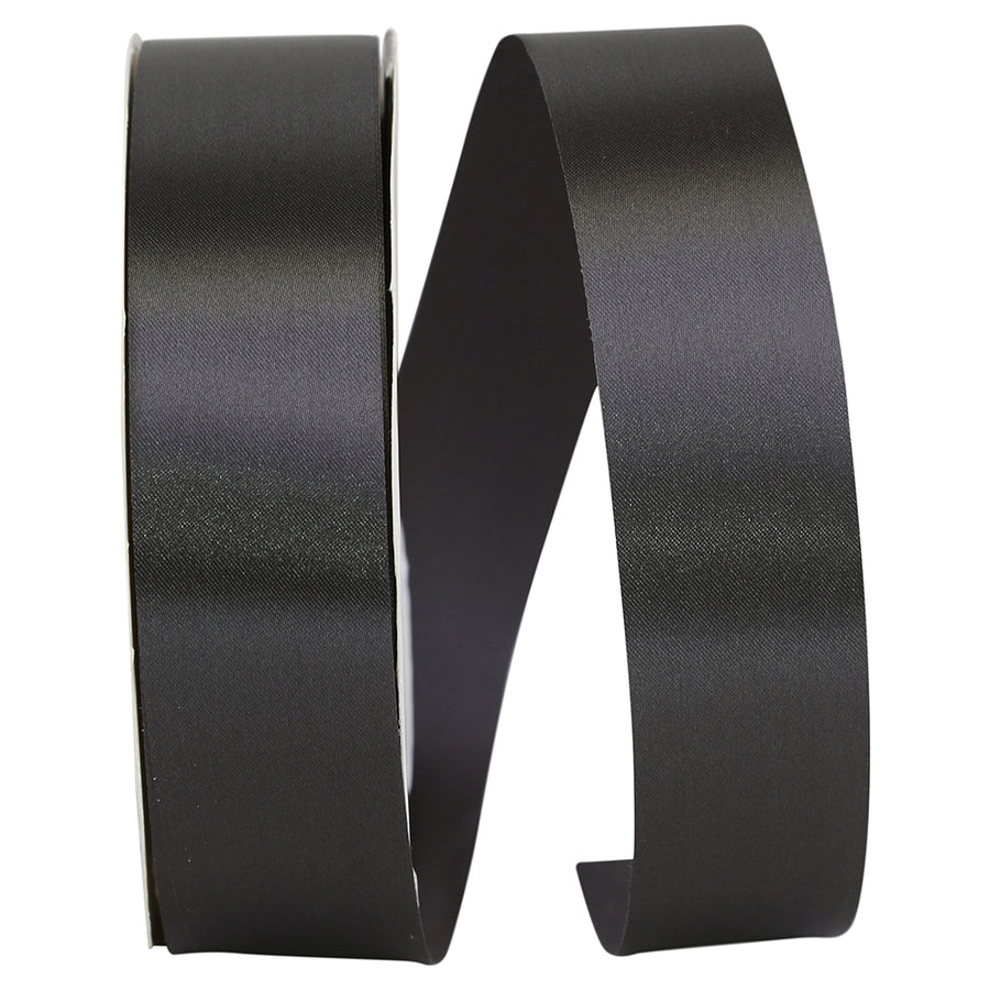 Gunmetal 1-3 8 Inch Single Face Satin Allure Sfs Cooler Ribbon for Wreaths & Bows
