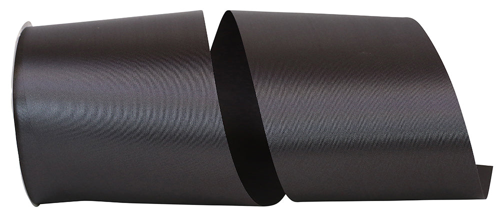 Gunmetal 4 Inch Single Face Satin Allure Sfs Cooler Ribbon for Wreaths & Bows