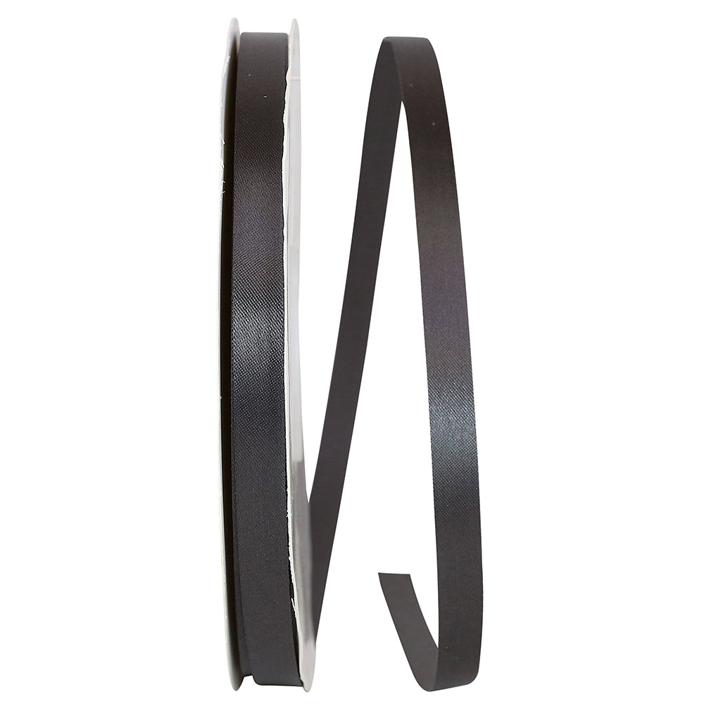 Gunmetal 3 8 Inch Single Face Satin Allure Sfs Cooler Ribbon for Wreaths & Bows