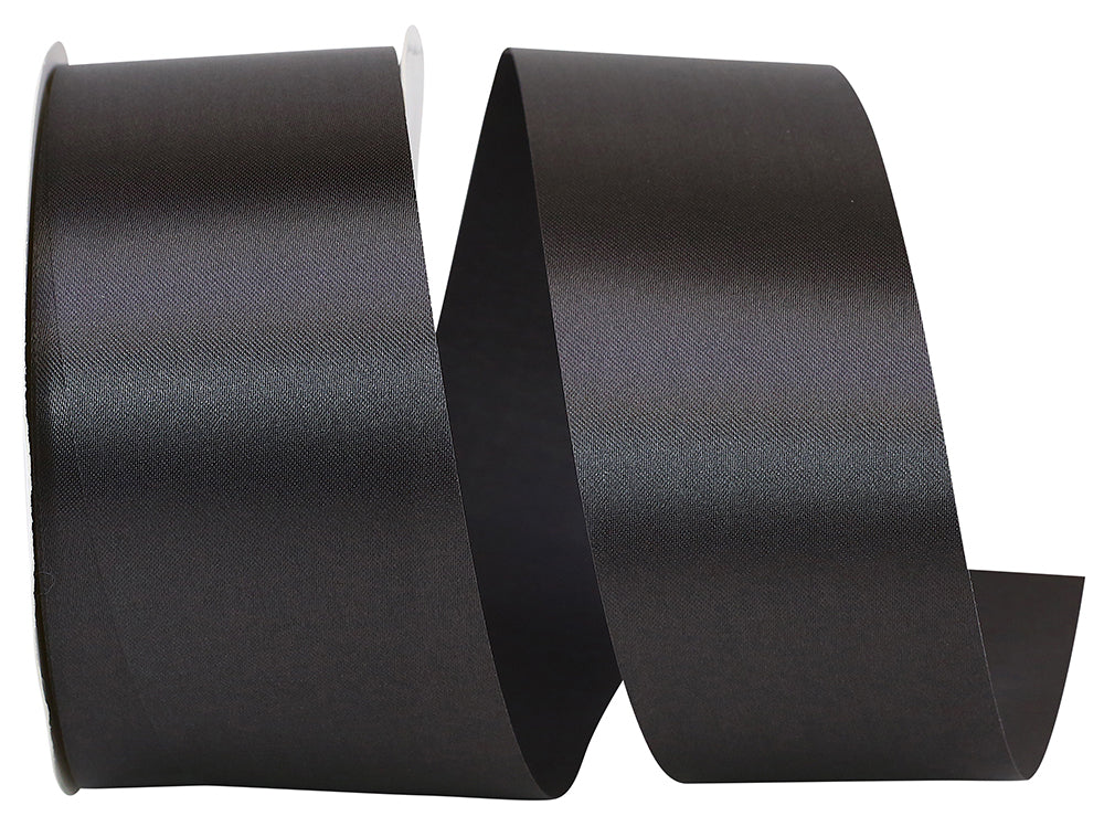 Gunmetal 1-7 8 Inch Single Face Satin Allure Sfs Cooler Ribbon for Wreaths & Bows