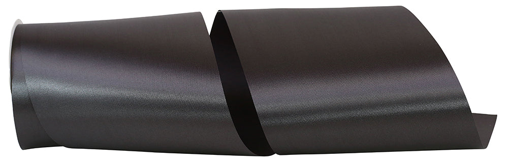 Gunmetal 6 Inch Single Face Satin Allure Sfs Cooler Ribbon for Wreaths & Bows
