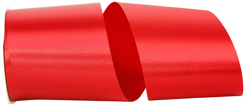 Scarlet 4 Inch Satin Ribbon for Wreaths and Bows