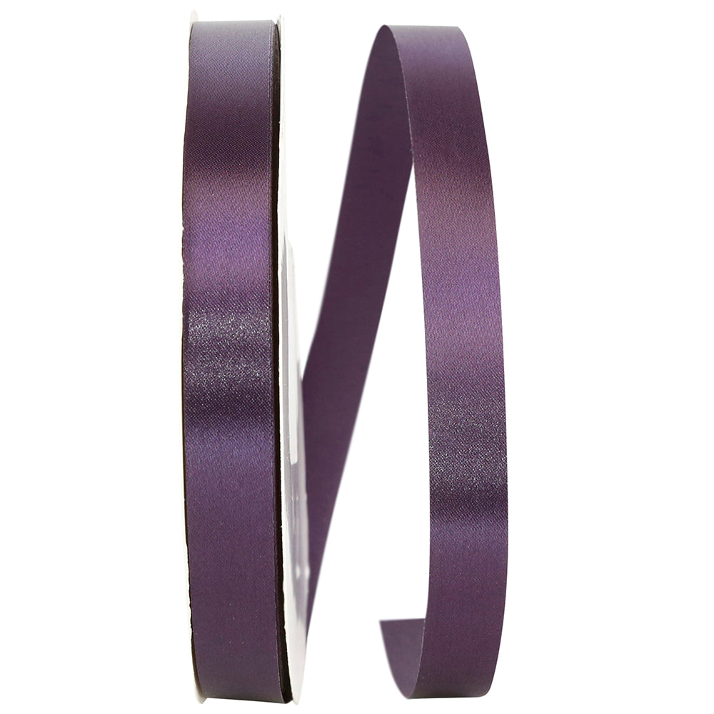Plum 5 8 Inch Single Face Satin Allure Sfs Cooler Ribbon for Wreaths & Bows