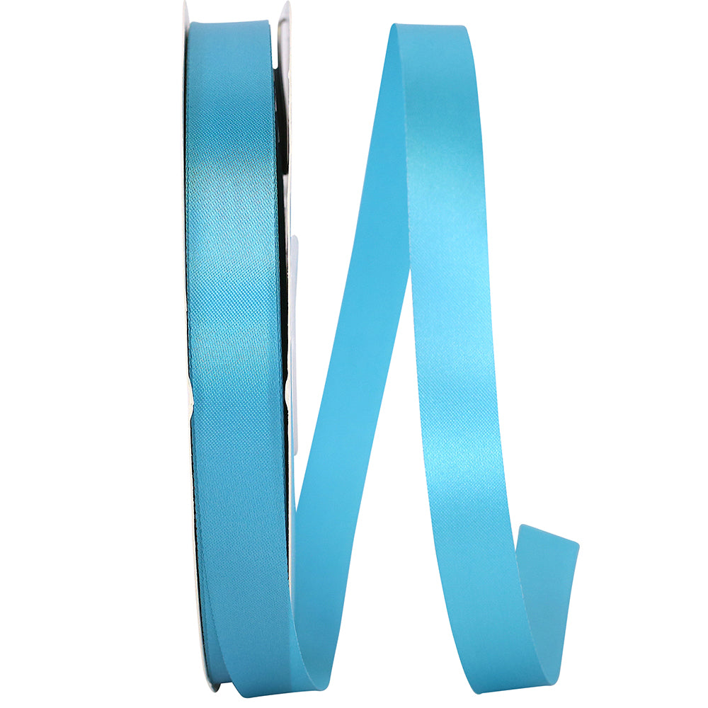 Turquoise Satin 5/8 Inch Ribbon for Wreaths and Bows