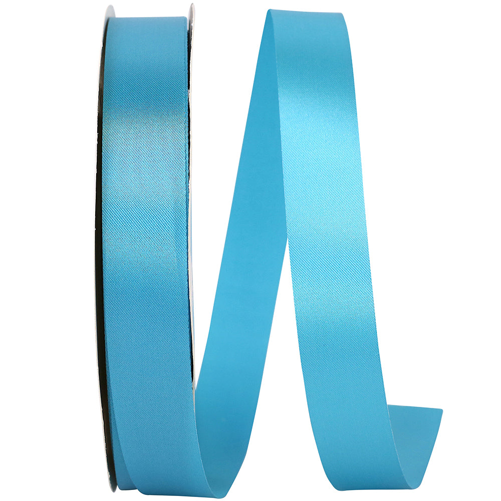 Turquoise Satin 7/8 Inch Ribbon for Wreaths and Bows
