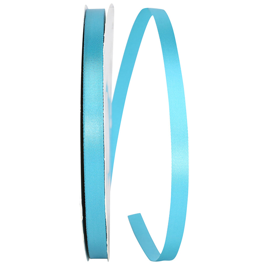 Turquoise Satin 3/8 Inch Ribbon for Wreaths and Bows